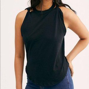 Free People | Solid Side Knot Tie Knit Tank Top